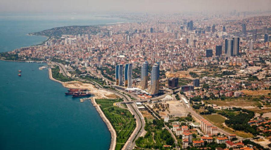 Aerial Istanbul Maltepe shore